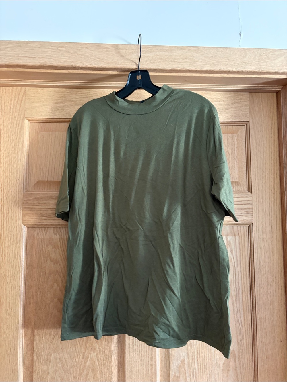 Men's Olive Green Crew Neck T-Shirt